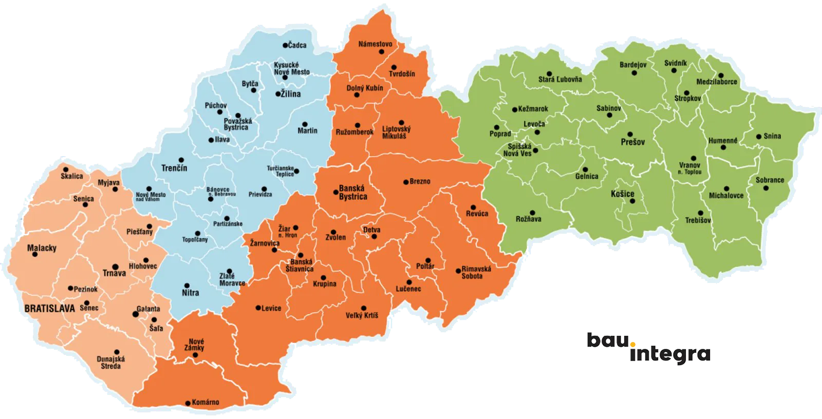 Mapa distribúcie škridiel Jacobi NA Slovensku