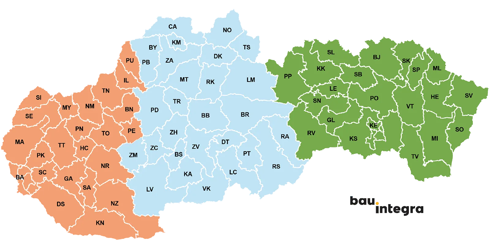 Mapa distribúcie škridiel Jacobi NA Slovensku